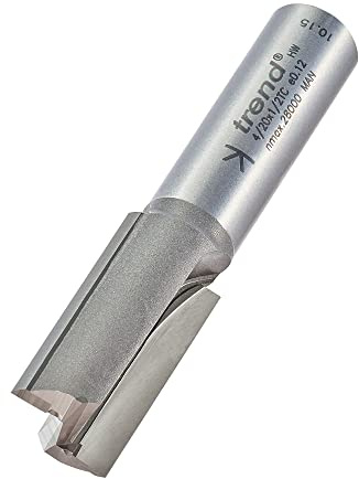 Trend Straight Two Flute Router Cutter, Tungsten Carbide, 1/2 Inch Shank | Straight Two Flute Design For Clean Routing In Timber, With Tungsten Carbide Cutting Edges, 4/20X1/2TC