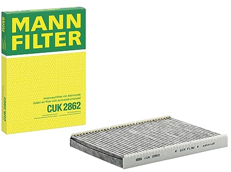 MANN-FILTER CUK 2862 Innenraumfilter/Kabinenluftfilter - Pollenfilter mit Aktivkohle - für Pkw + Transporter