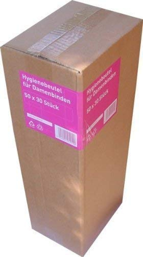1500 Stück Hygienebeutel für Damenbinden (50 Packungen je 30 Stück)