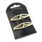 Pair of Oval Shaped Clip-in End Barrettes, Hair Slides with Cut-Out Design. (Gold)