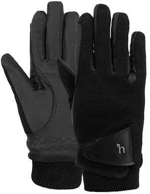 HORZE Rimma Kinder Winterhandschuhe, Reithandschuhe, Winddicht, Wasserdicht, Größe 4.5-10, Lila, Braun, Dunkelnavy, Pink, Schwarz, M