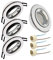 Trango 3er Set Einbaustrahler Rahmen 6737R-03 aus Aluminium inkl. 3x GU10 Fassung Deckenspots I Einbauspots I I Einbauleuchten ohne Leuchtmittel