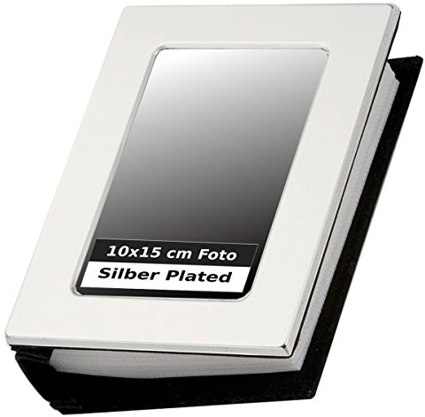 SILBERKANNE Fotoalbum glatt 10x15 cm Foto Silber Plated versilbert
