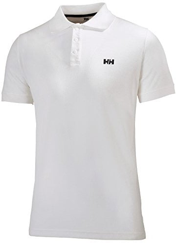 Helly Hansen Men's Riftline Quick Dry Short Sleeve Polo, 002 White, Large