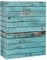 banjado Medizinschrank abschliessbar mit Motiv Blaue Holzlatten 35x46x15cm - großer Arzneischrank für die Hausaphotheke - Medikamentenschrank aus Metall zur Medikamenten Aufbewahrung