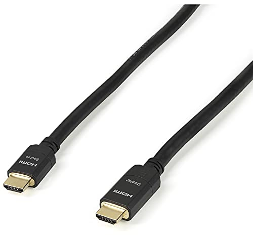 StarTech.com 66ft (20m) Active HDMI Cable - 4K High Speed HDMI Cable with Ethernet - CL2 Rated for In-Wall Install - 4K 30Hz Video - HDMI 1.4 Cord - For HDMI Monitor, Projector, TV, Display (HDMM20MA)