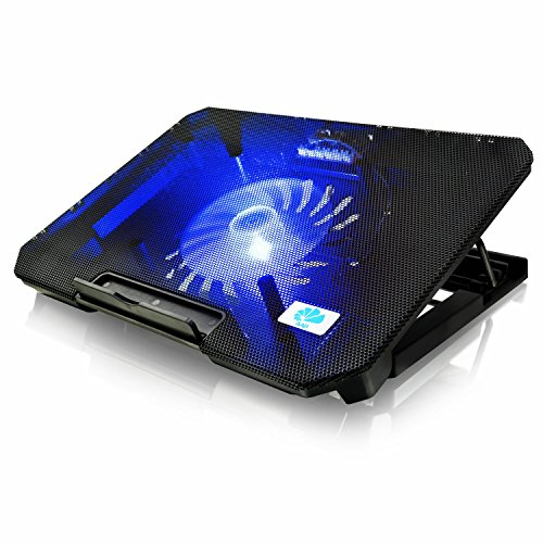 AABCOOLING NC74 - Notebook Ständer mit 125mm Lüfter, Einstellbare Neigung und Blau LED, Laptop Lüfter, Laptoptisch, Laptop Unterlage für Laptops bis 15,6 Zoll und PS4 / Xbox Consolen, Halterung