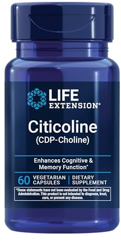 Life Extension Citicoline (CDP-Choline), 60 Capsules