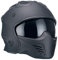 Motorradhelm Jethelm Helm RALLOX 726 matt schwarz mit ansteckbaren Kinnteil Größe L