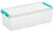 SUNWARE Q-Line Box - 9,5 Liter - 485 x 190 x 147mm - transparent/blau