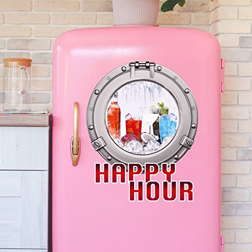 GRAZDesign Wandtattoo Küche Kühlschrank Aufkleber, Cocktails im Bullauge, Küchendeko Dekorfolie Kühlschrankaufkleber, Klebefolie - 38x30cm