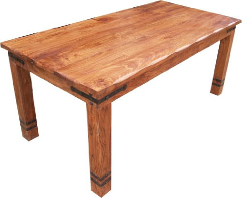 GURU SHOP Esstisch mit Runden Kanten & Beschlag R509 Hell - Modell 2, Size:180 cm