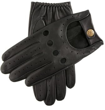 Dents Men's leather Driving Gloves - Black - Size Large