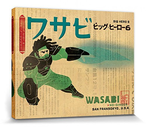 1art1 Baymax, Riesiges Robowabohu Poster Wasabi Bilder Leinwand-Bild Auf Keilrahmen | XXL-Wandbild Poster Kunstdruck Als Leinwandbild 50x40 cm