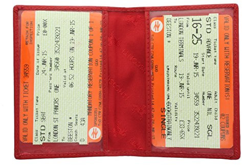 Visconti Portatarjeta de Viaje de Cuero TC1TC Rojo