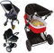 Snoozeshade Original Parasol para cochecito de bebé negro edición limitada, gris acero Talla:talla Universal