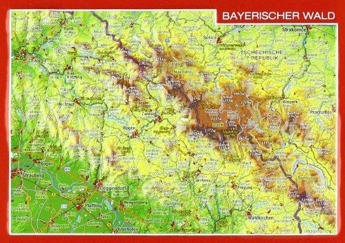 Bayerischer Wald, Reliefpostkarte: Tiefgezogene Reliefpostkarte