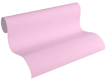 A.S. Création Vliestapete Glatte Wand Tapete Unitapete 10,05 m x 0,53 m rosa Made in Germany 309563 3095-63