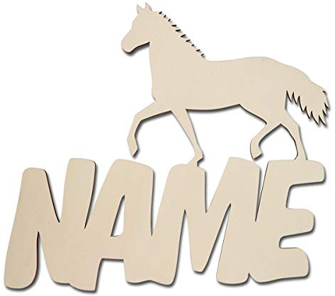 Schlummerlicht24 Led Wand-Deko Pferd Pferde-Lampe mit Name-n Datum Baby-Geschenke für das Mädchen Neugeborene Babys Eltern Kinder-Zimmer-Lampe Geburtsgeschenke Taufgeschenke Geburt Taufe