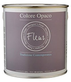 Pintura al agua efecto tiza extra mate Blanco Titanium Fleur ideal para todo tipo de superficies madera, porcelana, yeso, cerámica, hierro, vidrio, plástico, azulejos - 750 ml -