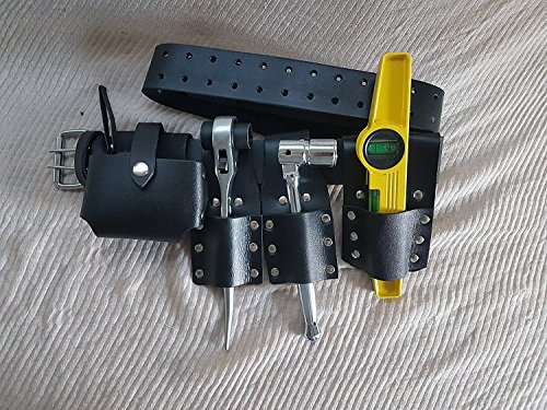 New Black Strong Leather Scaffolding ToolSet Belt 5PCS with Full TOOL SET