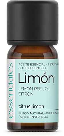 Essenciales - Aceite Esencial de Limón, 100% Puro, 10 ml | Aceite Esencial Citrus Limon