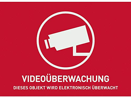 ABUS Warnaufkleber AU1320 Videoüberwachung ohne Logo 148 x 105 mm reflektierend