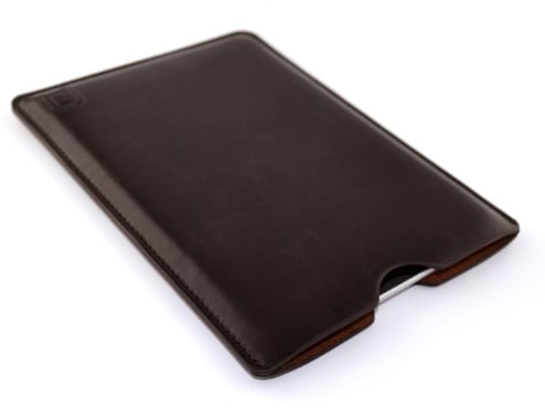 Synthetic Leather iPad Mini Sleeve for iPad Mini 4, 3, 2, & 1 and Acer Iconia A1-830 by Dockem: Slim, Simple, and Professional Executive Tablet Case - Soft Felt Lined Dark Brown Basic Synthetic Leather Protective Pouch Cover