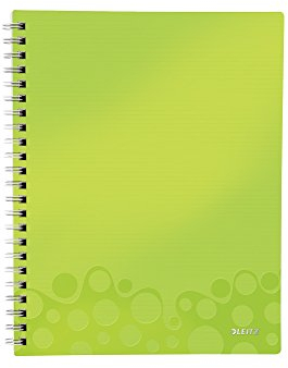 Leitz 46430064 Kollegblock WOW Get Organised, A4, PP, kariert, grün metallic