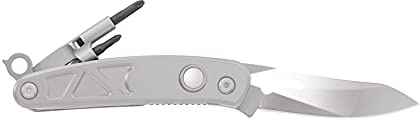 Hückmann Coast Multi-Tool LED120, silber (mit 2 LED-Leuchten, Messer, Bits) 140019