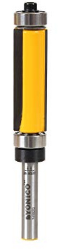Yonico 14982q 1-1/2-Inch Flush Trim Top and Bottom Bearing Router Bit 1/4-Inch Shank