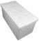 HomeHarmony Folding Storage Ottoman Seat, Stool, Toy Storage Box Faux Leather (White Large)