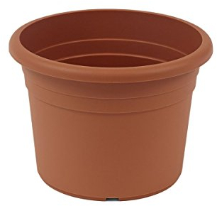 greemotion Pot de fleurs rond en plastique Ø 25cm 5L - Pot pour plantes extérieures et intérieures - Pot de jardin couleur terre cuite