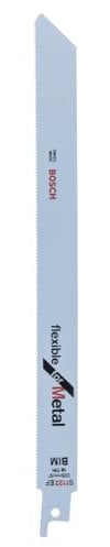 Bosch Professional 5 pièces Lame de scie sabre S 1122 EF Flexible for Metal (pour le métal, 225 x 19 x 0,9 mm, Accessoires scie alternative)