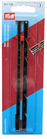 Prym 611738 Strickmaß cm/inch Näh-und Stricklehre, Metal, Multicolored, 12,5 cm Länge