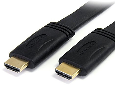10 Metre High Speed HDMI to HDMI Cable Ultra-Flat V1.4a Compatible Full Ultra 4K HD Resolution Supports 3D Ethernet ideal for Tablets Smartphones Camcorders Cameras etc - Black