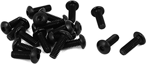 sourcing map # 8-32 x 1/2 UNC 10.9 alliage d'acier vis tête six pans 20pcs Noir