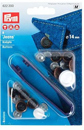 Prym 622200 Nähfrei-Jeans-Knöpfe Lorbeerkranz Messing 14 mm altkupfer