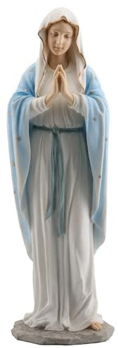 Blessed Virgin Mary Our Lady of Grace 27,9 cm Licht Farbe Stein Statue Religiöse Dekoration