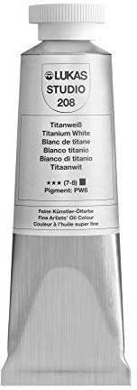 LUKAS Studio Oil Künstler-Ölfarben, Titanweiß, 37 ml (1er Pack), 3