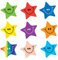 Sticker Solutions Aufkleber mit Smileys in Sternenform, 180 Stück
