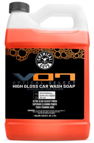 Chemical Guys CWS_808 Hybrid Foaming High Gloss Car Wash Soap (Works with Foam Cannons, Foam Guns or Bucket Washes) Safe for Cars, Trucks, Motorcycles, RVs & More, 128 fl oz (1 Gallon), Orange Scent