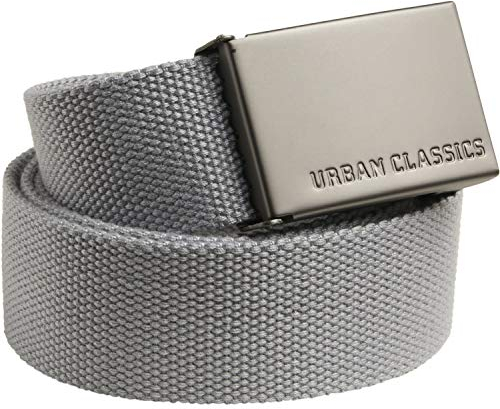 Urban Classics Herren Gürtel Canvas grau verstellbar