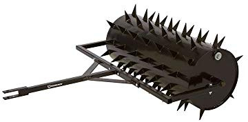 Yard Tuff Drum 36 Inch Wide Behind Lawn Mower ATV Yard Grass Aerator Roller with 78 Steel Spikes and 24 Gallon Water Holder for Gardening