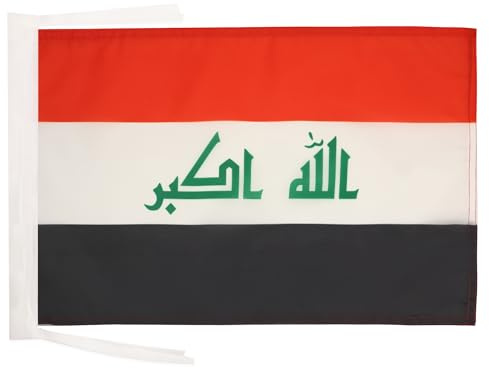 AZ FLAG Flagge Irak 45x30 cm Fahne Irakische Leichtes Polyester Kordeln