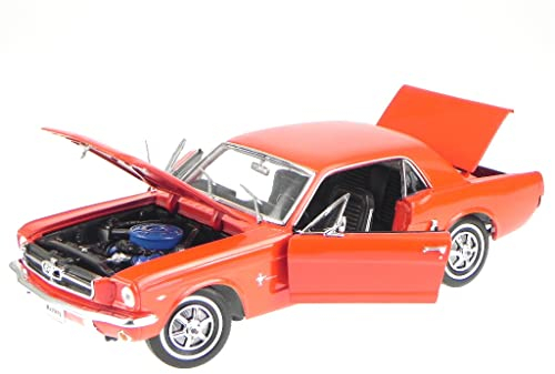 Ford Defekte Verpackung Mustang Coupe, rot, 1964, Modellauto, Fertigmodell, Welly 1:18