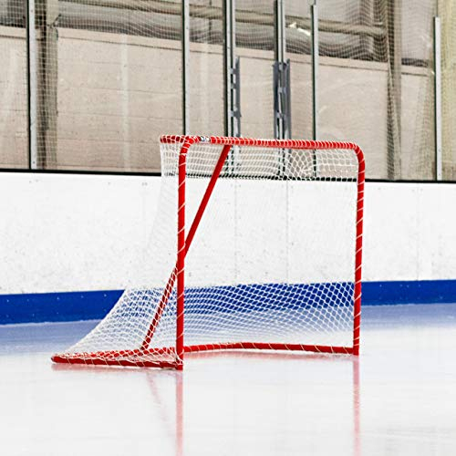 FORZA But de Hockey sur Glace 1,8m x 1,2m – Cages de Hockey en 3,8cm Acier avec 5 mm Filet | Classique Cage de Hockey – Taille Réglementaire