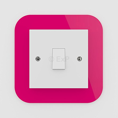Expression Products Single Light Switch or Plug Socket Back Plate Finger Surround Panel Pink Free Trolley Token Material Sample Included per Shipment