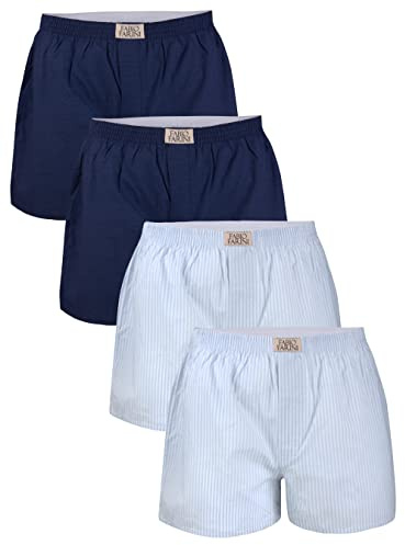 Fabio Farini - 4er Boxershorts Webboxer Herren Boxer Shorts Unterhose Unterwäsche Baumwolle - Set S