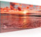 Runa Art Tableau Decoration Murale Le Coucher du Soleil Plage 1 Partie Moderne Toile Non tissée Salon Salle Panorama Rose Rouge 607912b